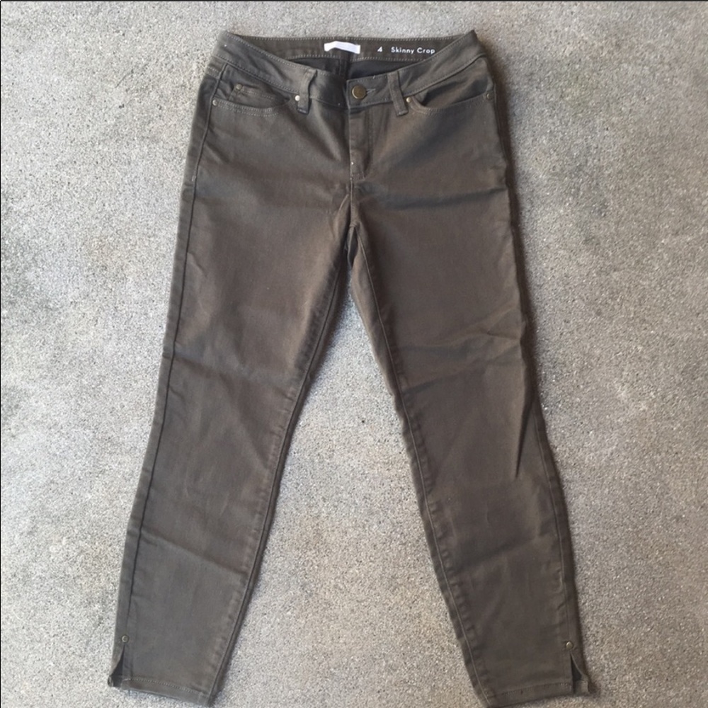 Lauren Conrad Skinny Crop Green Pants